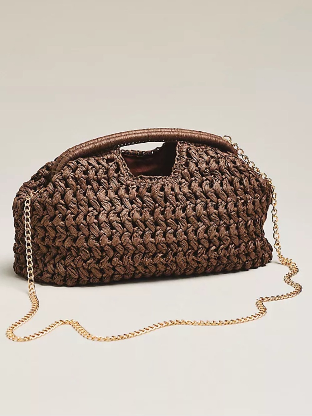 Urban Expressions / Anthopologie 
Lani Raffia Clutch
NWOT - Brown